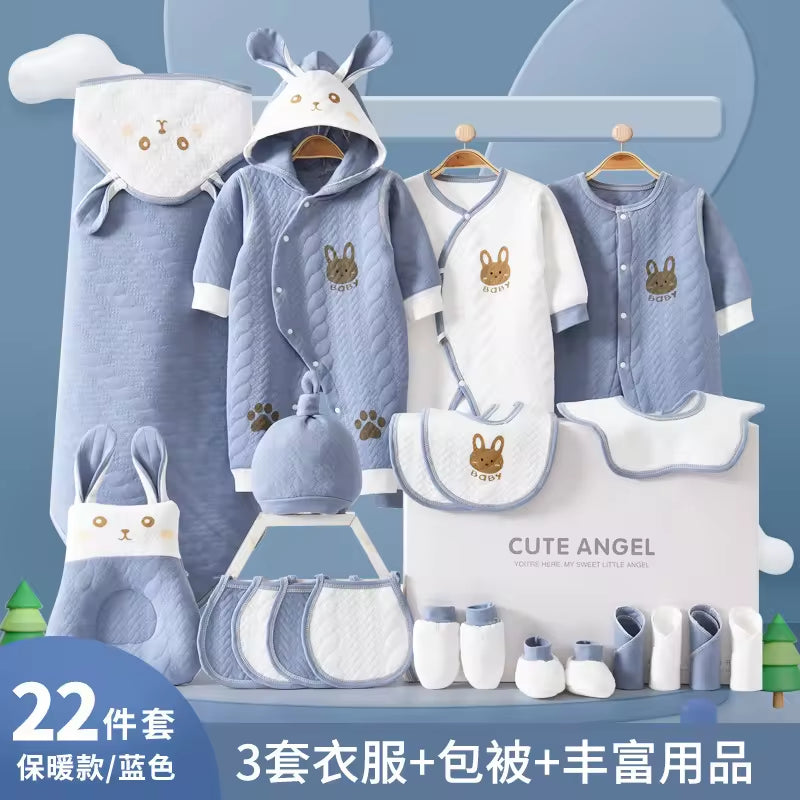 Baby Clothes Outfit Gift 22 Pcs 24 Pcs 26 Pcs Baby Pajamas Set 100% Cotton Newborn Gift Set Box Baby Clothing Gift Set