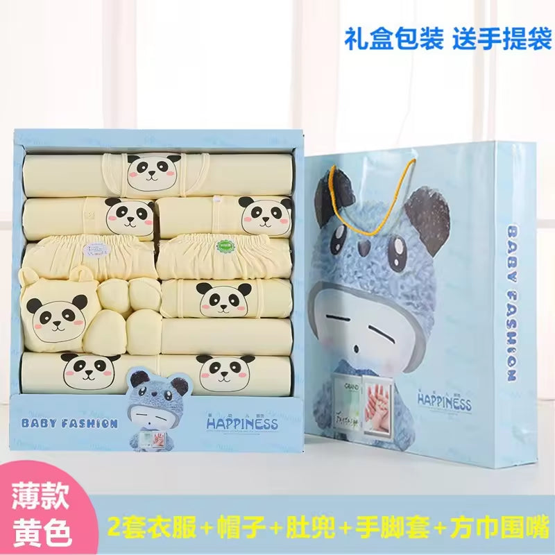 Autumn Winter 100% Cotton 16PCS 17PCS Baby Sleepwear Newborn Clothes Baby Gift Baby Clothes Gift Box Set