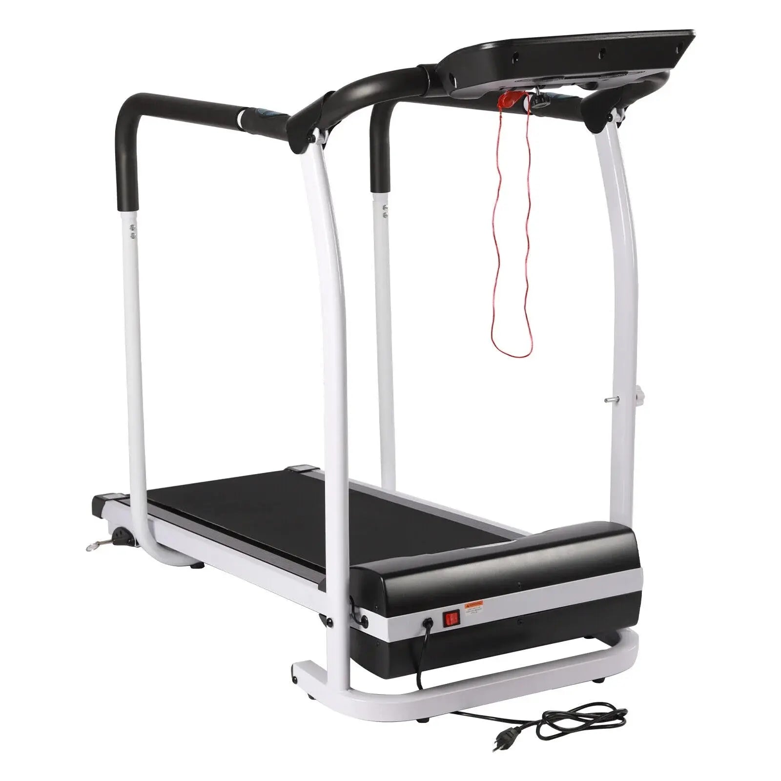 Recovery Fitness Walking Treadmill W/ Full Length Handrails Heart Rate Sensor