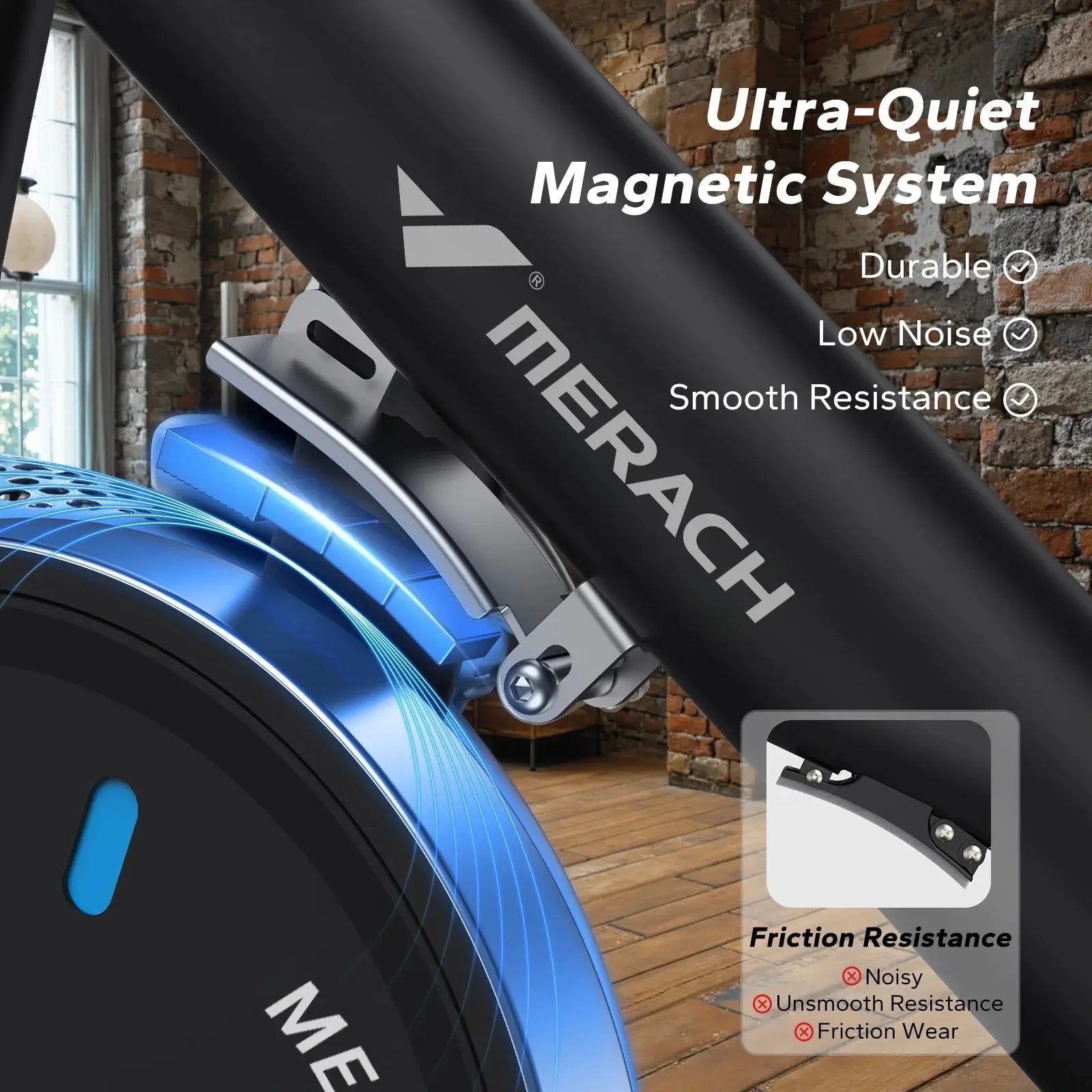 Exercise Bike Magnetic Home Stationary Bike with Free App Quiet Indoor Cycling Bike with 300Lbs Weight Capacity Dumbbell Rack