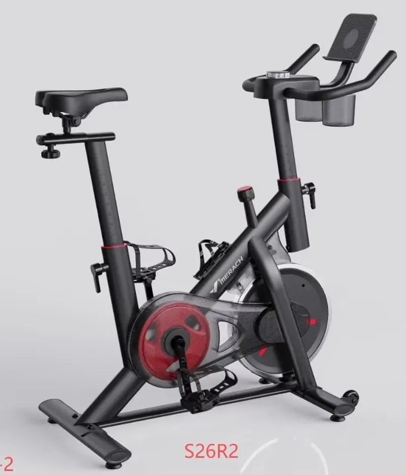Exercise Bike Magnetic Home Stationary Bike with Free App Quiet Indoor Cycling Bike with 300Lbs Weight Capacity Dumbbell Rack