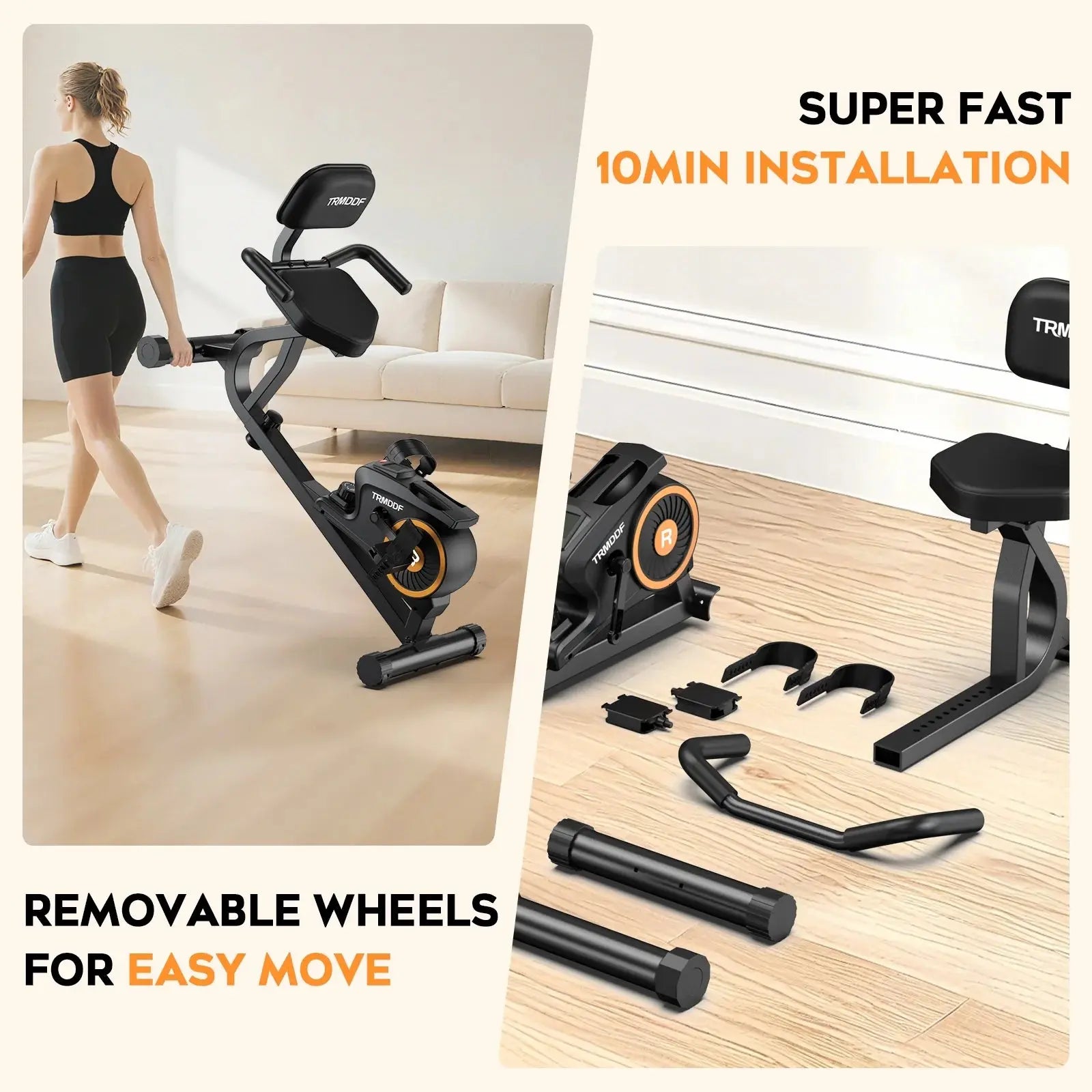 Workout Home Cycling Magnetic Recumbent Exercise Bike Fitness Cardio Indoor Cycling Bike 220Lbs