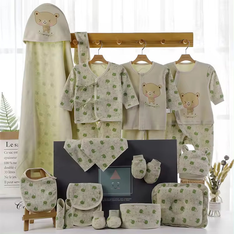 New Born Baby High Quality Boutique Luxury Plain Newborn 100% Cotton Clothing Gift Box Set