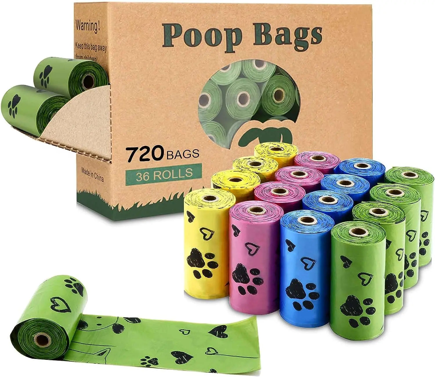 Biodegradable dog waste bags
720-count dog waste bags
Extra thick dog poop bags
Leak-proof dog waste bags
Scented dog waste bags
Dog waste bag dispenser
Eco-friendly pet waste bags
Strong dog poop bags
Assorted color dog bags
Pet waste disposal bags