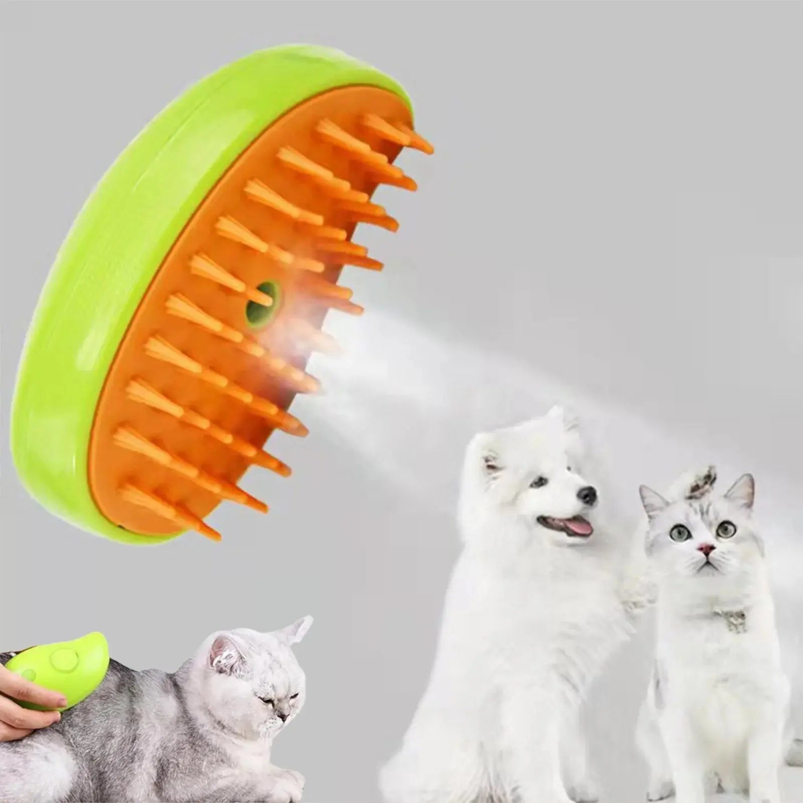 Electric pet grooming brush
Pet brush with steamer
Grooming brush with massage function
Electric pet brush
Pet grooming tool
Steamer brush for pets
Massage pet grooming brush
Detangling pet brush
Home pet grooming
Pet coat care tool
