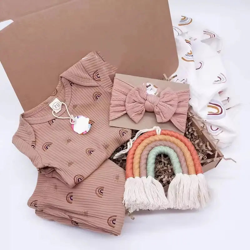 Infant Toddler Rainbow Print Cotton Bodysuit Pants Sets Long Sleeve Romper Pants 6Pcs Rainbow Pajama Set Infant toddler bodysuit set
Rainbow print baby clothes
Cotton baby romper and pants
Long sleeve baby romper set
Baby pajama set with rainbow print
6-piece baby clothing set
Soft cotton infant clothes
Toddler long sleeve romper
Baby outfit with rainbow design
Cozy baby sleepwear set