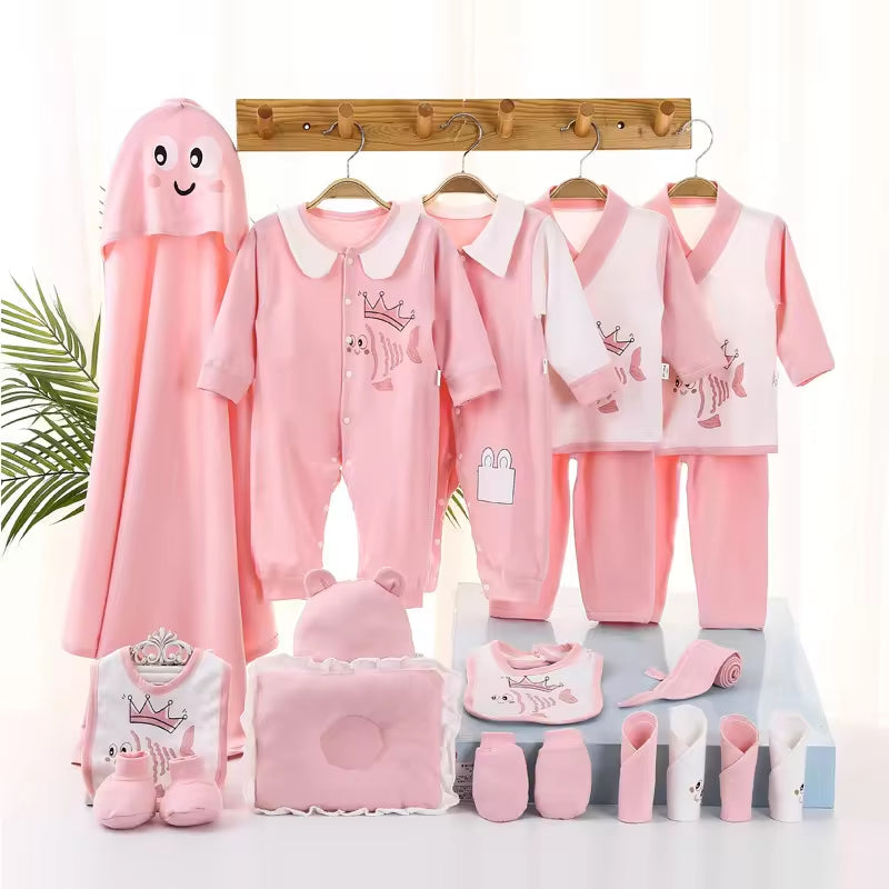 Spring and Summer Baby Gift Box Newborn Clothes Suit 100% Cotton New Born Full Moon Gift Baby Supplies Set