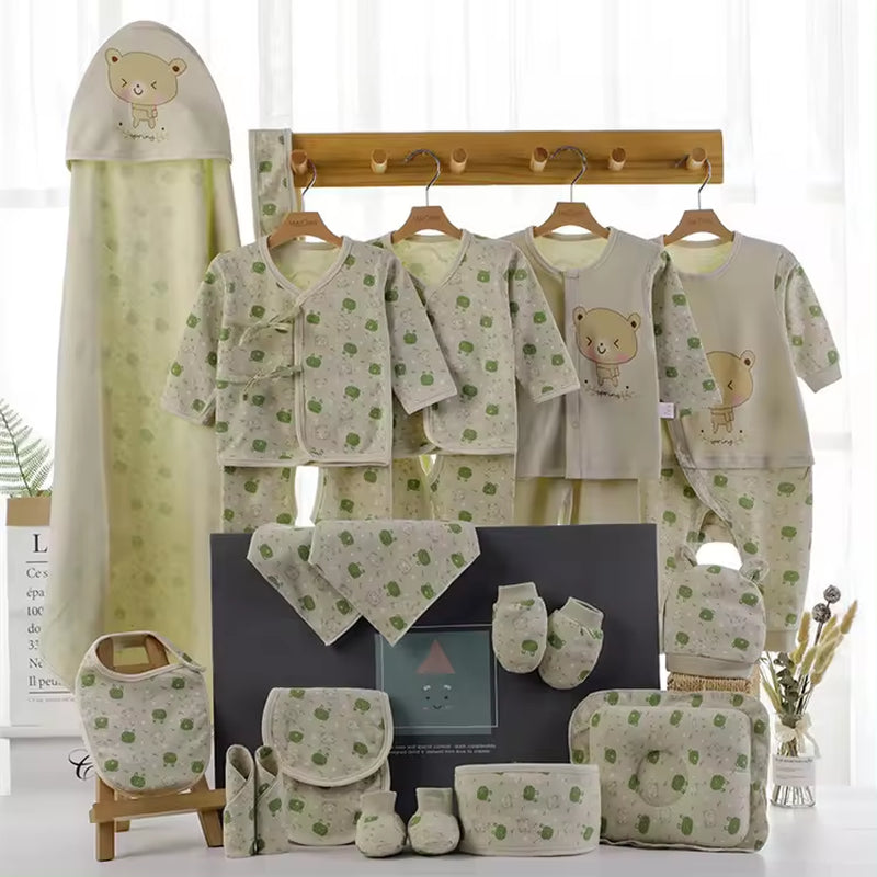 New Born Baby High Quality Boutique Luxury Plain Newborn 100% Cotton Clothing Gift Box Set