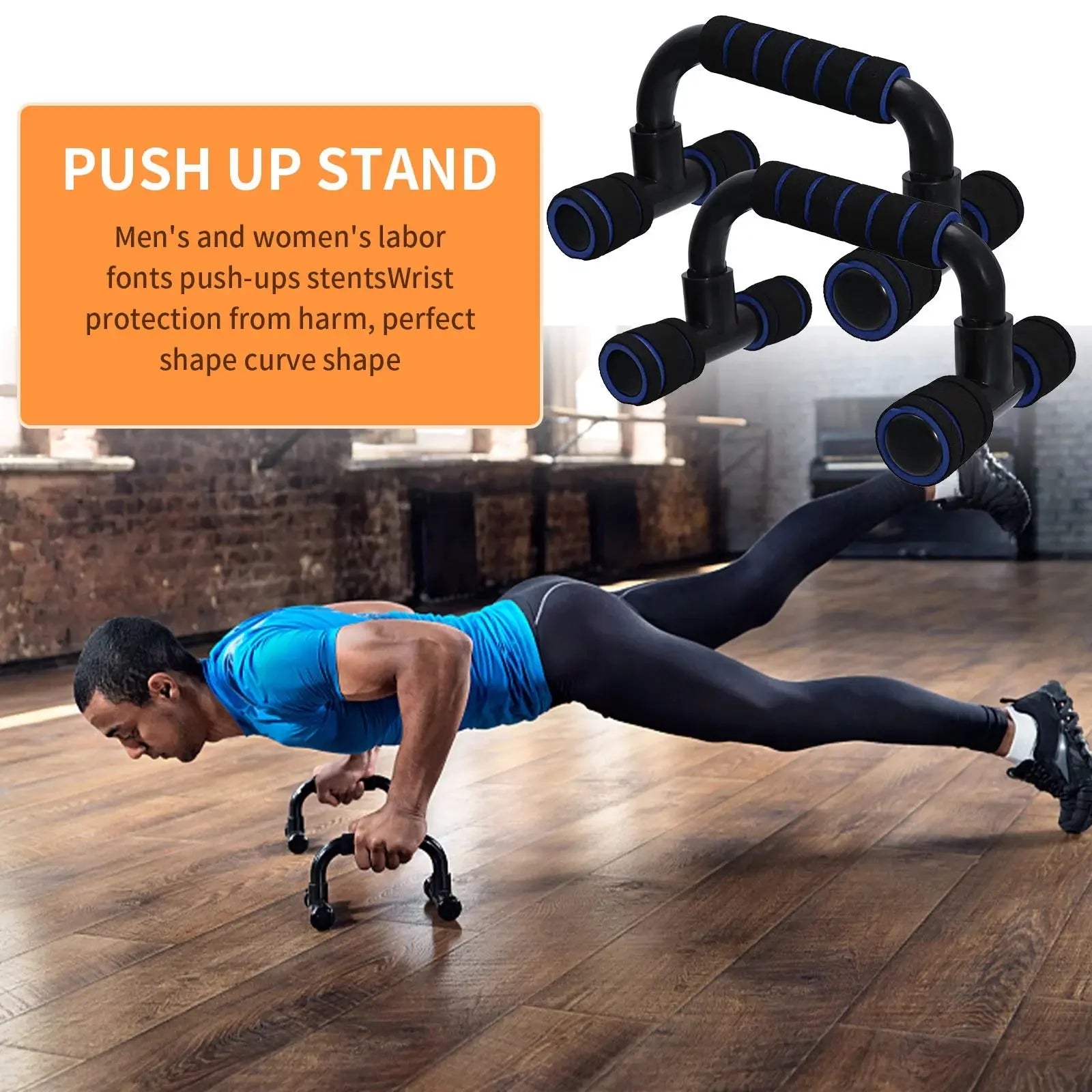 7-In-1 Ab Roller Wheel Kit, Perfect Home Gym Equipment Exercise Roller Wheel Kit with Push-Up Bar, Knee Mat, Jump Rope and Hand Gripper, Core Strength &amp; Abdominal Exercise Ab Roller, Blue