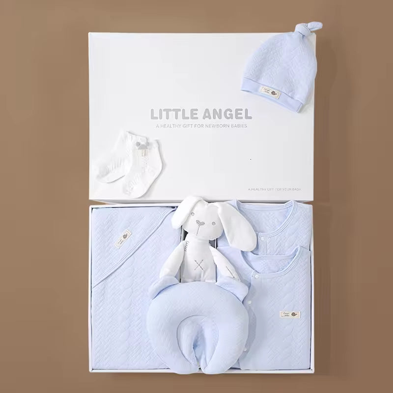 Spring Latest Design 100% Cotton Newborn Gift Box Clothes 12Pcs Soft Infant Baby Clothing Set for 0-12 Months