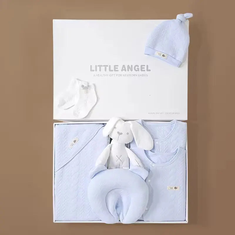 Spring Latest Design 100% Cotton Newborn Gift Box Clothes 12Pcs Soft Infant Baby Clothing Set for 0-12 Months