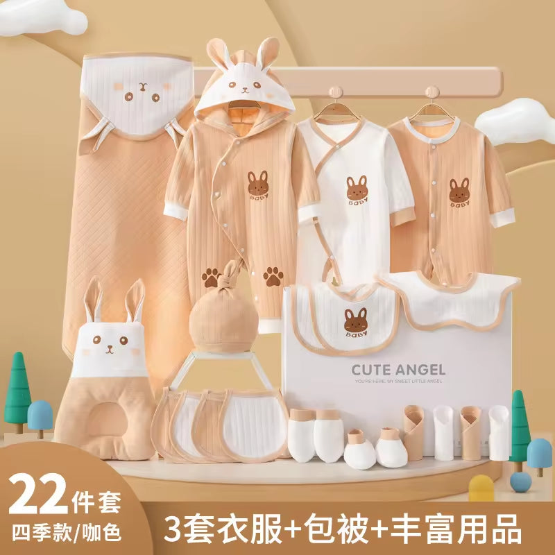 Baby Clothes Outfit Gift 22 Pcs 24 Pcs 26 Pcs Baby Pajamas Set 100% Cotton Newborn Gift Set Box Baby Clothing Gift Set