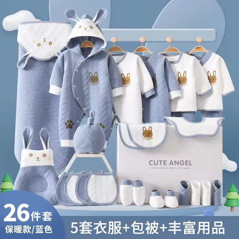 Baby Clothes Outfit Gift 22 Pcs 24 Pcs 26 Pcs Baby Pajamas Set 100% Cotton Newborn Gift Set Box Baby Clothing Gift Set