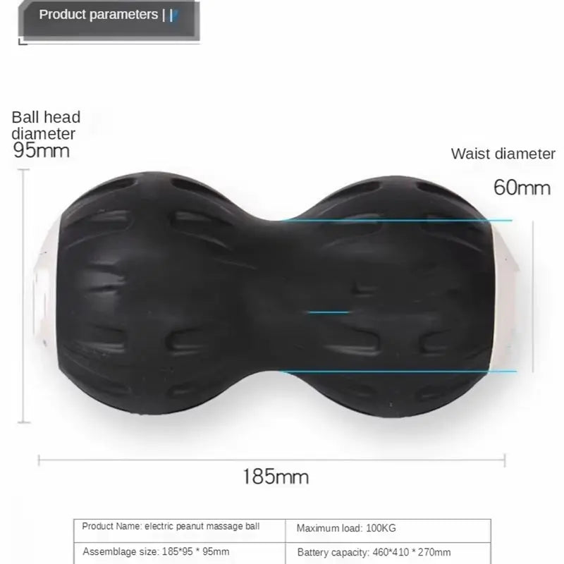 Electric Massage Ball Vibration Yoga Peanut Ball Fitness Training Solid Fascia Ball Foot Massage Muscle Relaxer Accessories