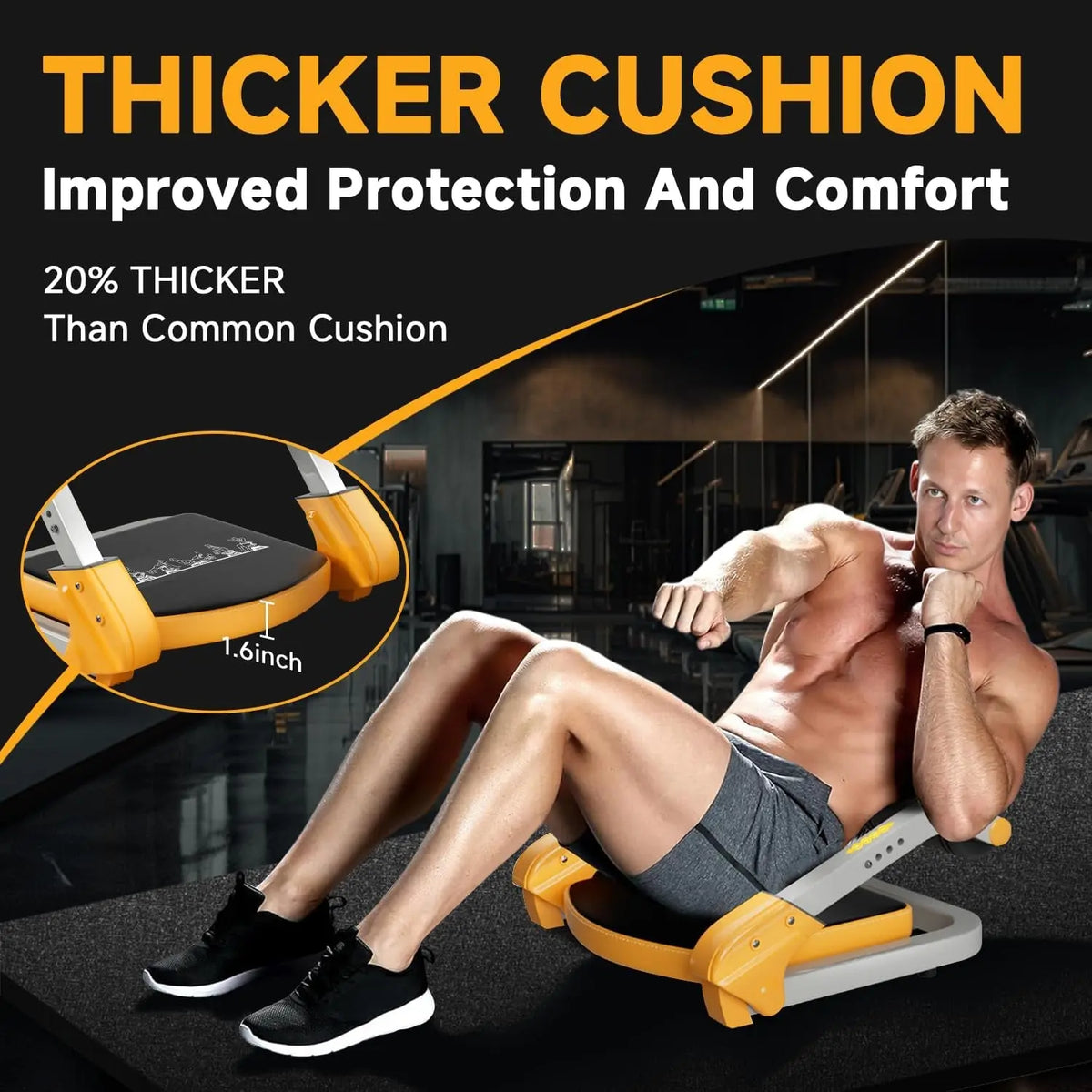 Ab Trainer/Crunch Machine, Ab Workout Equipment, 4 Adjustable Resistance, Ab Machine for Stomach Workout, 350 LBS Weight Capacity, Automatic Rebound, Ab Core Machine,Fitness Equipment for Home