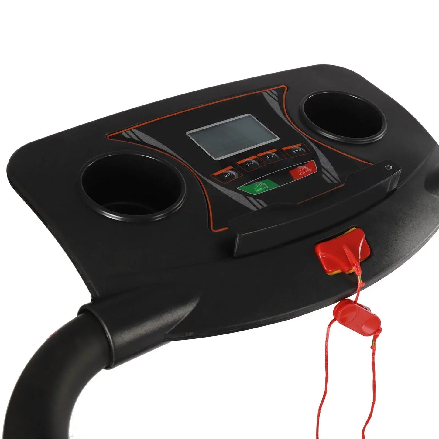 Recovery Fitness Walking Treadmill W/ Full Length Handrails Heart Rate Sensor
