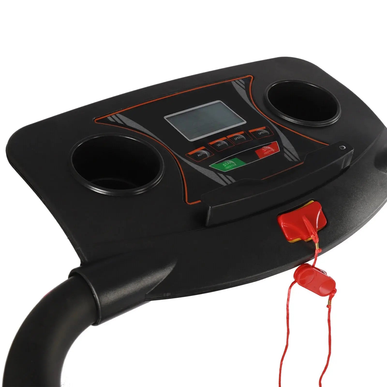 Recovery Fitness Walking Treadmill W/ Full Length Handrails Heart Rate Sensor