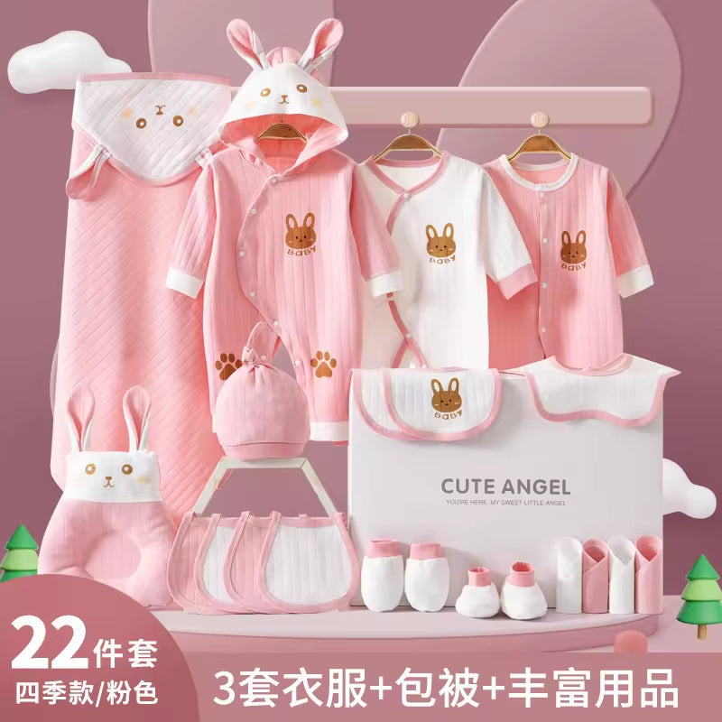 Baby Clothes Outfit Gift 22 Pcs 24 Pcs 26 Pcs Baby Pajamas Set 100% Cotton Newborn Gift Set Box Baby Clothing Gift Set