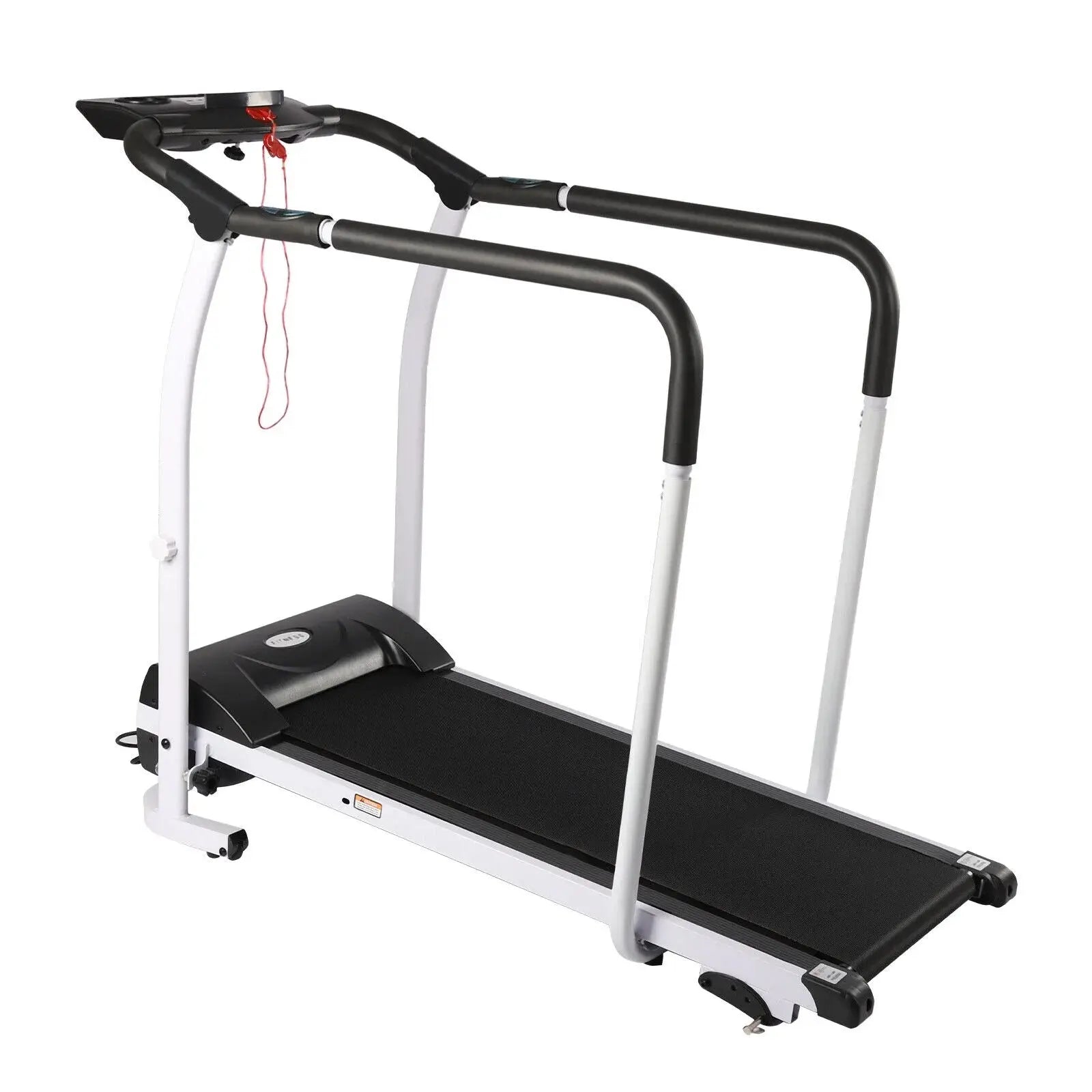 Recovery Fitness Walking Treadmill W/ Full Length Handrails Heart Rate Sensor