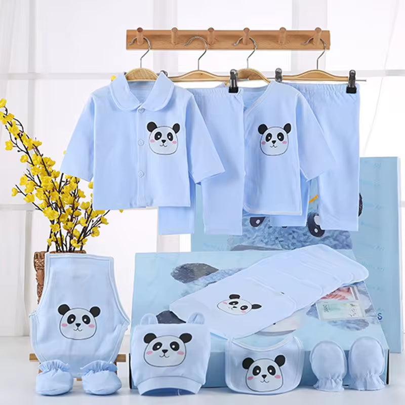 Autumn Winter 100% Cotton 16PCS 17PCS Baby Sleepwear Newborn Clothes Baby Gift Baby Clothes Gift Box Set