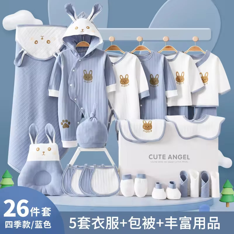 Baby Clothes Outfit Gift 22 Pcs 24 Pcs 26 Pcs Baby Pajamas Set 100% Cotton Newborn Gift Set Box Baby Clothing Gift Set