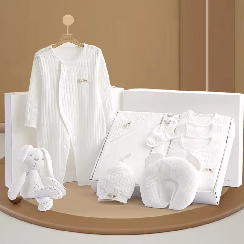 Spring Latest Design 100% Cotton Newborn Gift Box Clothes 12Pcs Soft Infant Baby Clothing Set for 0-12 Months