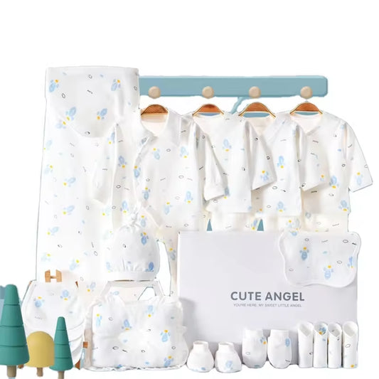 Wholesale 19Pcs 24Pcs Solid Newborn Baby Birth Gift Set Baby Clothes Gift Box Set Infant 100% Cotton Baby Gift Set