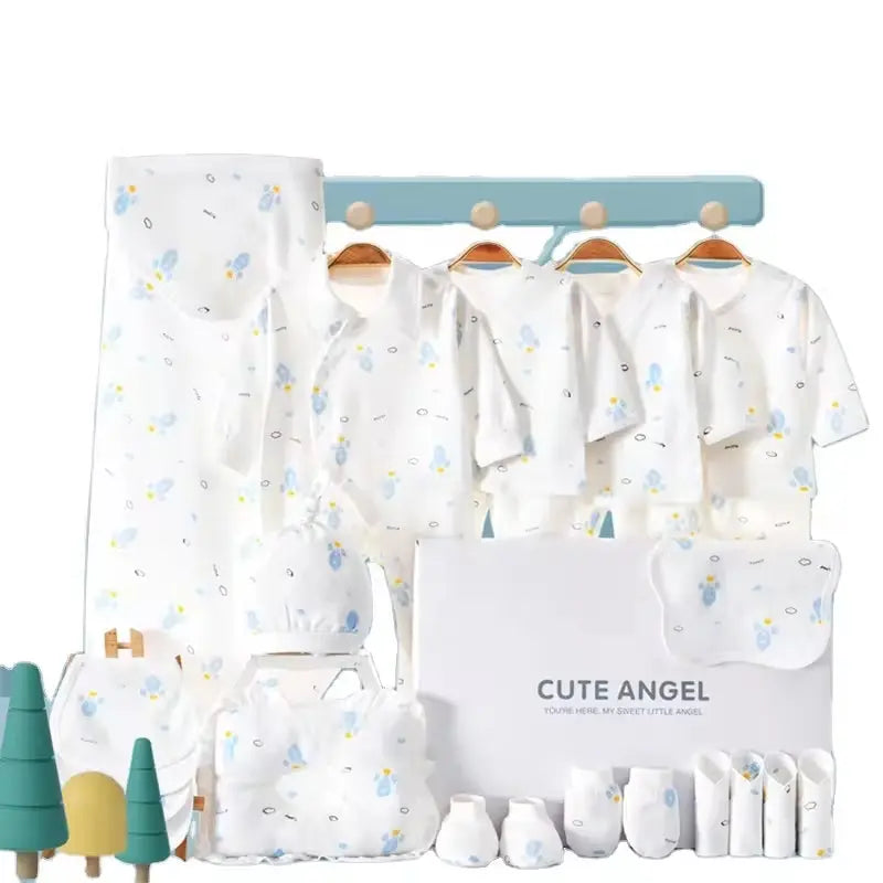 Wholesale 19Pcs 24Pcs Solid Newborn Baby Birth Gift Set Baby Clothes Gift Box Set Infant 100% Cotton Baby Gift Set