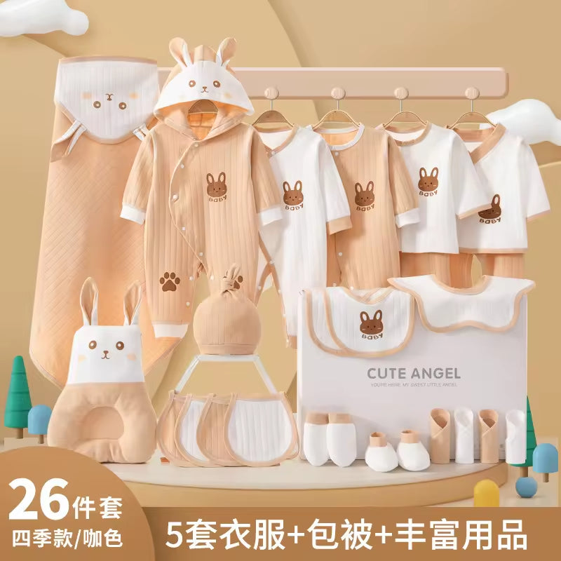 Baby Clothes Outfit Gift 22 Pcs 24 Pcs 26 Pcs Baby Pajamas Set 100% Cotton Newborn Gift Set Box Baby Clothing Gift Set