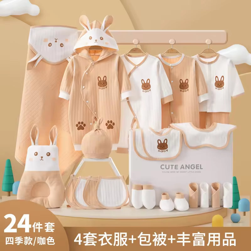 Baby Clothes Outfit Gift 22 Pcs 24 Pcs 26 Pcs Baby Pajamas Set 100% Cotton Newborn Gift Set Box Baby Clothing Gift Set