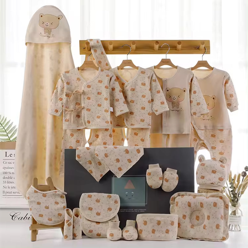 New Born Baby High Quality Boutique Luxury Plain Newborn 100% Cotton Clothing Gift Box Set