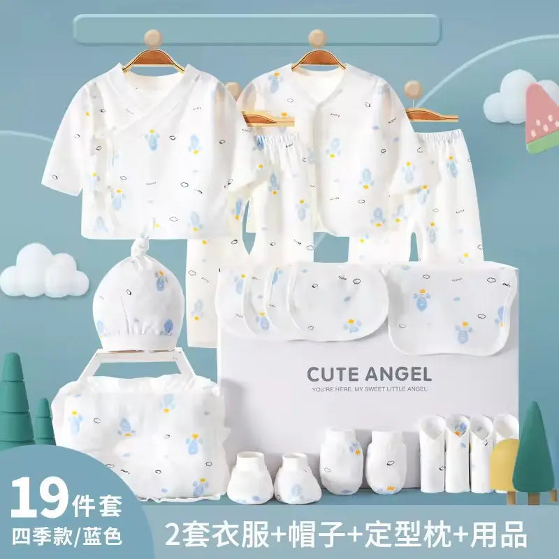 Wholesale 19Pcs 24Pcs Solid Newborn Baby Birth Gift Set Baby Clothes Gift Box Set Infant 100% Cotton Baby Gift Set