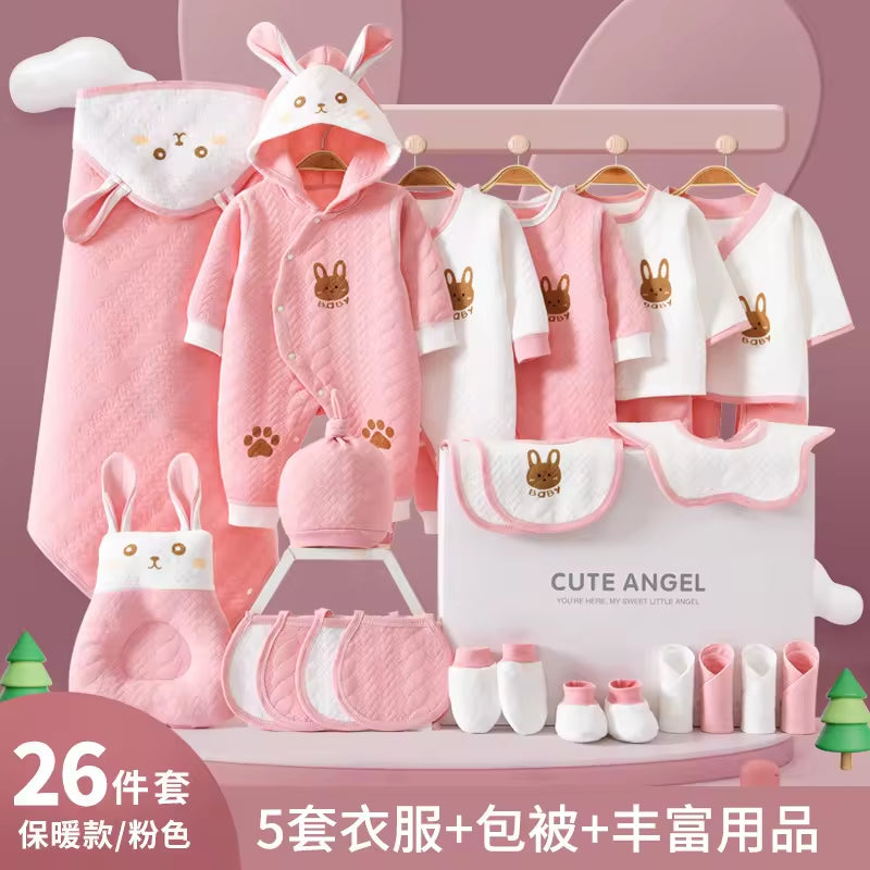 Baby Clothes Outfit Gift 22 Pcs 24 Pcs 26 Pcs Baby Pajamas Set 100% Cotton Newborn Gift Set Box Baby Clothing Gift Set