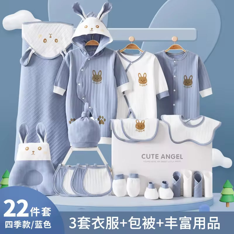 Baby Clothes Outfit Gift 22 Pcs 24 Pcs 26 Pcs Baby Pajamas Set 100% Cotton Newborn Gift Set Box Baby Clothing Gift Set