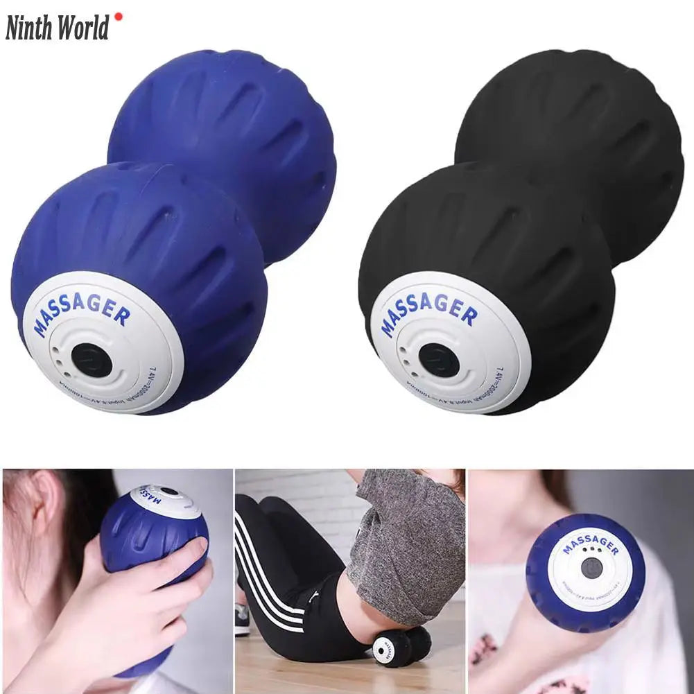 Electric Massage Ball Vibration Yoga Peanut Ball Fitness Training Solid Fascia Ball Foot Massage Muscle Relaxer Accessories